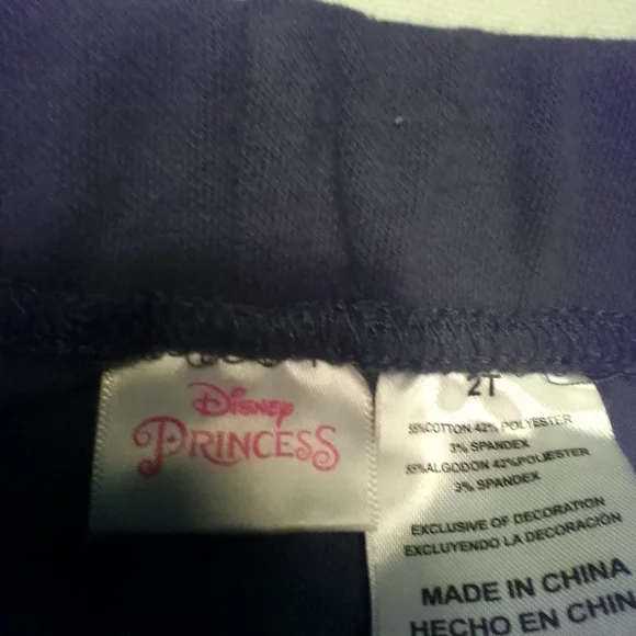 Disney Princess Navy Sweatpants for Kids - Picture 6 of 7